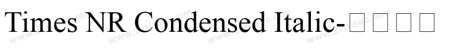 Times NR Condensed Italic字体转换